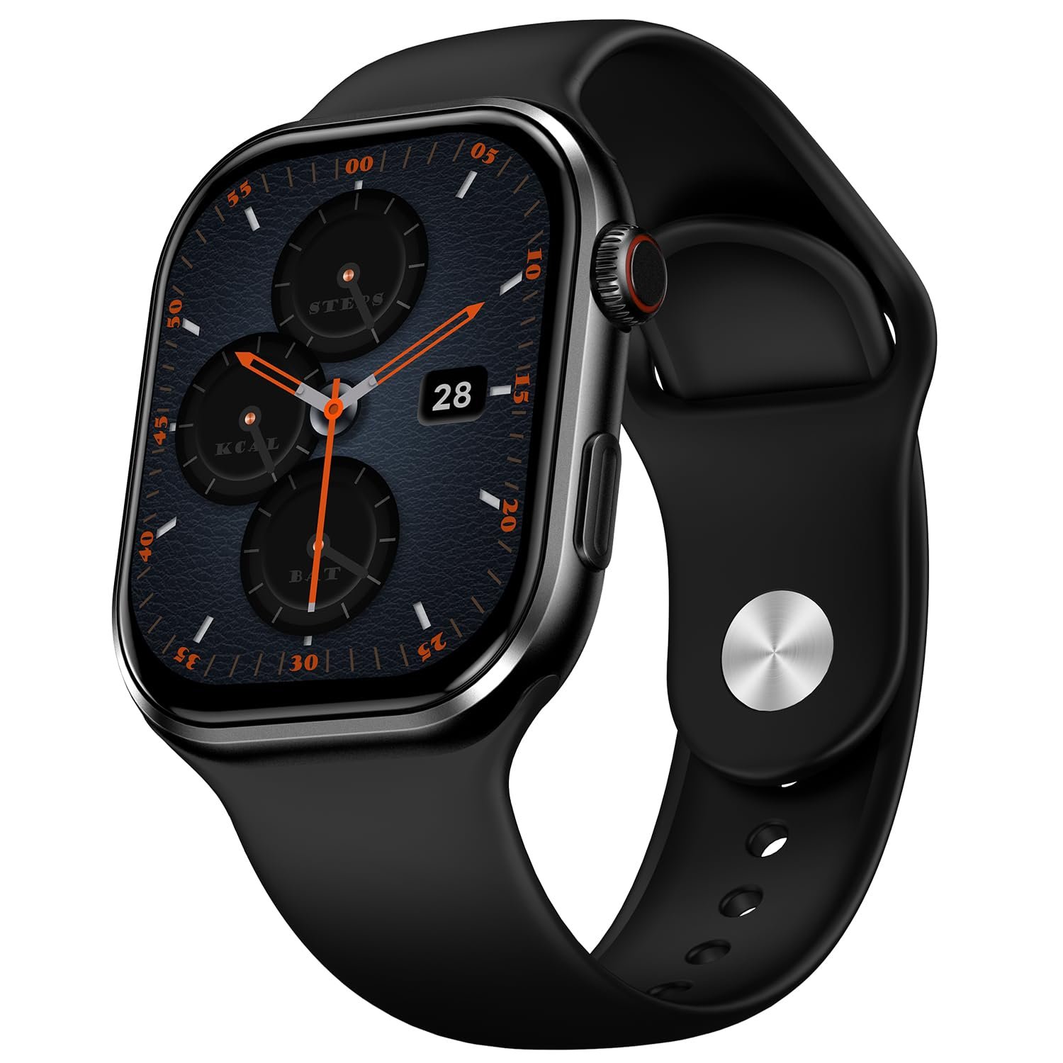 Fire-Boltt Brillia Smart Watch with 51.3mm (2.02 inch) AMOLED Display, Bluetooth Calling, SpO2, Heart Rate Monitoring, 120+ Sports Modes (Brillia, Black)