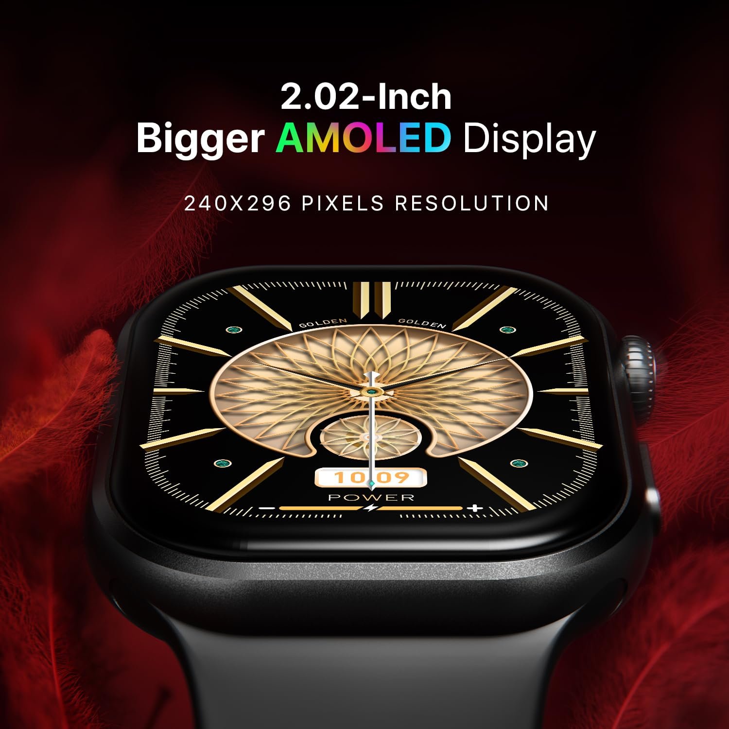 Fire-Boltt Brillia Smart Watch with 51.3mm (2.02 inch) AMOLED Display, Bluetooth Calling, SpO2, Heart Rate Monitoring, 120+ Sports Modes (Brillia, Black) - Image 6