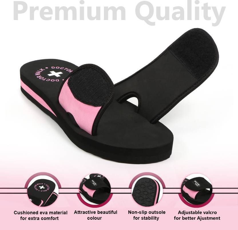 DOCTOR WALK Women Slippers (Pink , 6) - Image 2