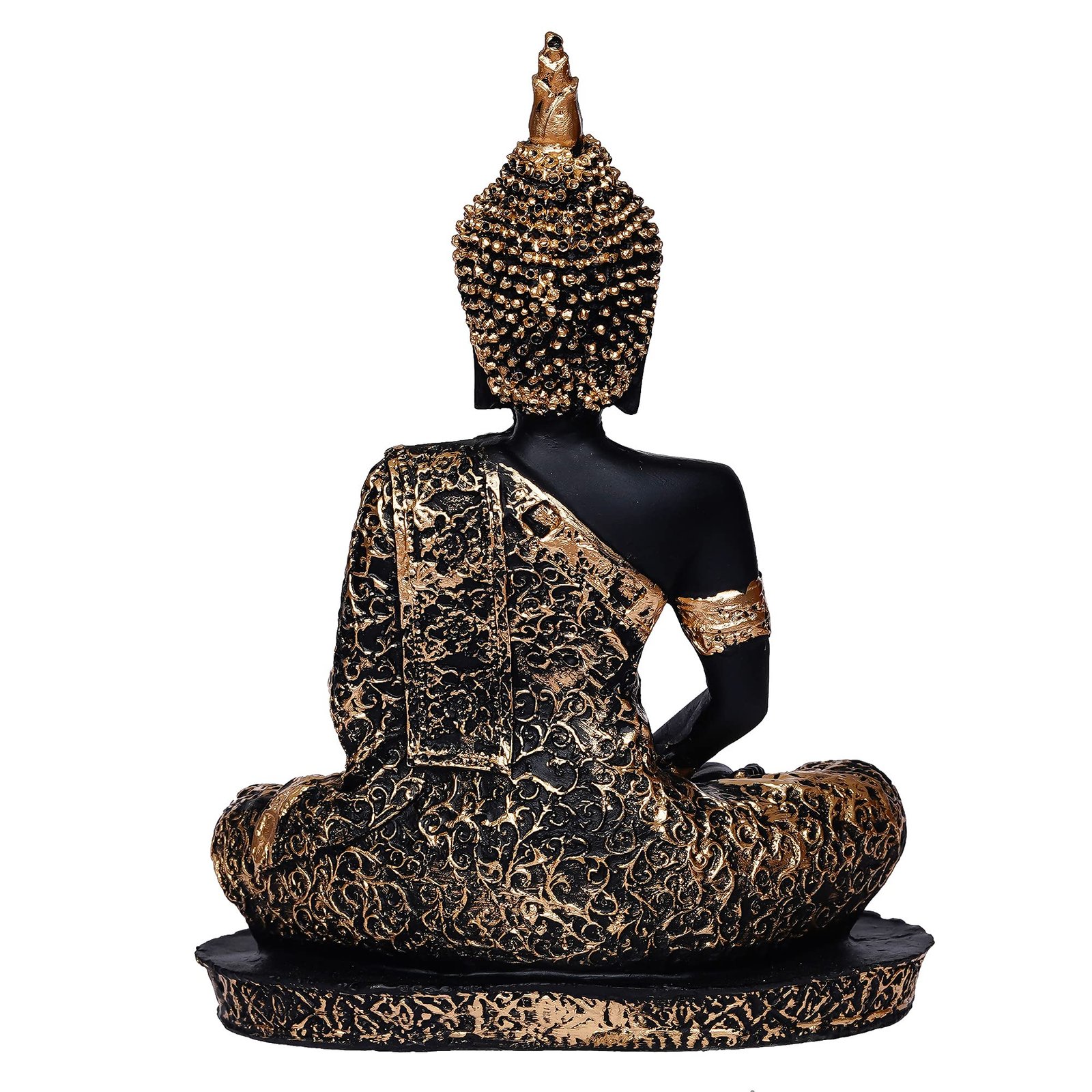 Royalbox Meditating Buddha Statue For Home Decor Idol Decorative Showpiece - 17 cm (Polyresin, Gold) - Image 2